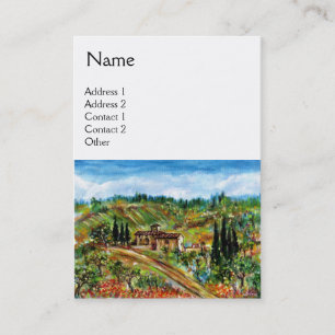 OLD FARMHOUSE IN TUSCANY, white Business Card