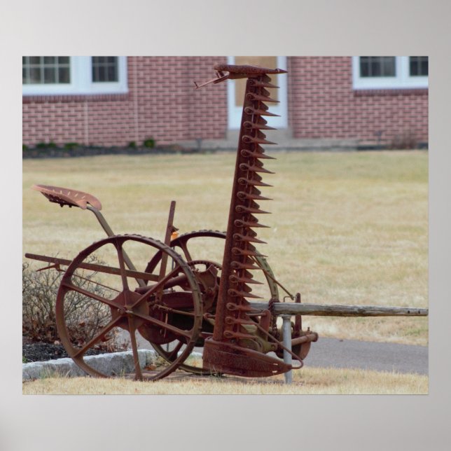 Old Farming Equipment Poster (Front)