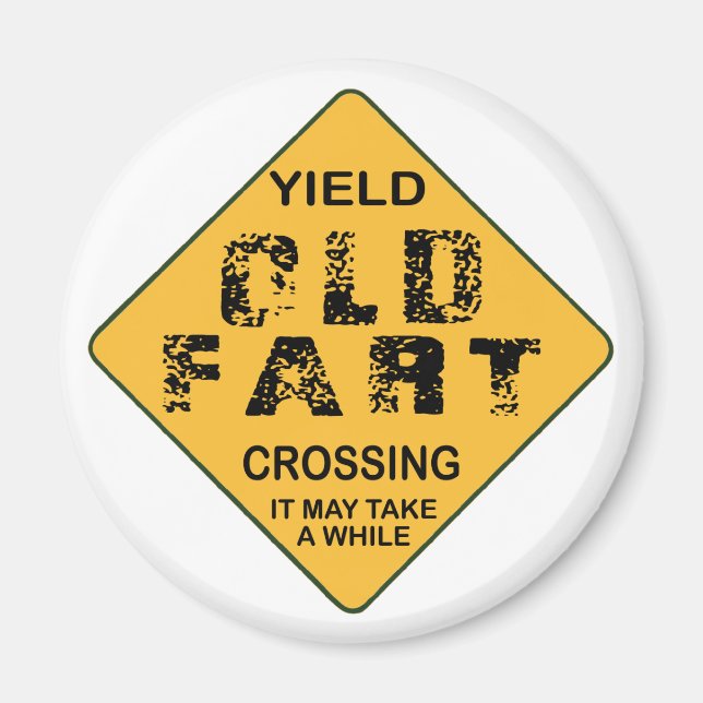 Old Fart Crossing Magnet (Front)