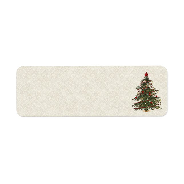 old fashion christmas tree address labels (Front)