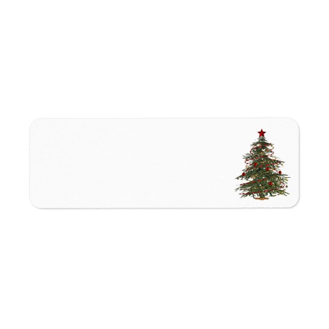 old fashion christmas tree address labels (Front)