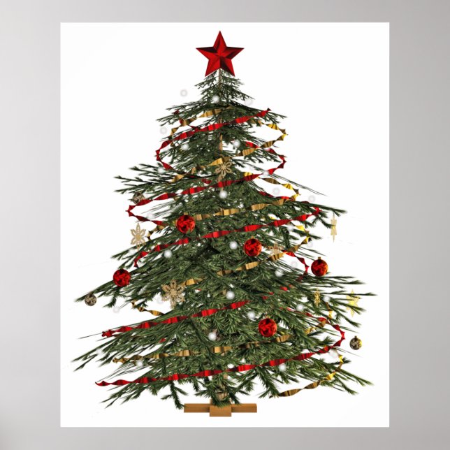 old fashion christmas tree poster (Front)