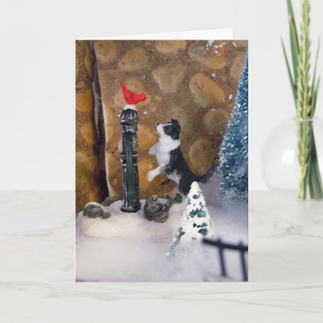Old Fashion Fun Filled Christmas Holiday Card (Front)