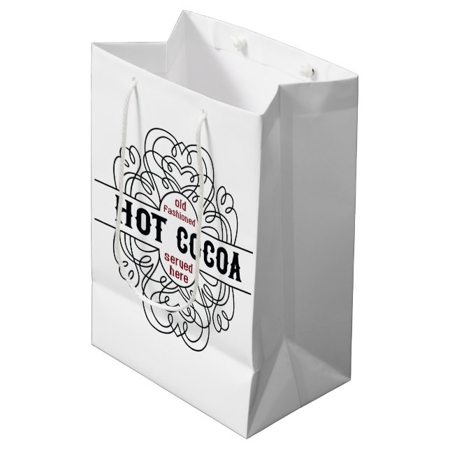 Old fashion hot cocoa Christmas  Medium Gift Bag (Front Angled)