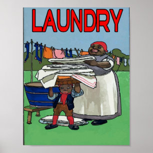 Old Fashion Laundry Poster