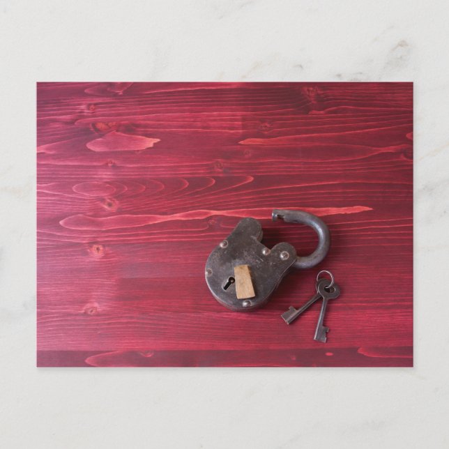 Old Fashion Lock and Keys Postcard (Front)