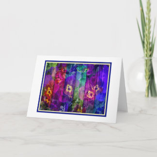 Old Fashion Pansies Blank Card