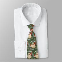 Old Fashion Santa Christmas Necktie