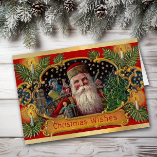 Old Fashion Santa Claus Wishes Christmas