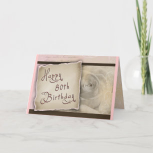 Old Fashioned 80th Birthday Greeting Card