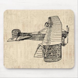 Old Fashioned Aeroplane Mouse Pad