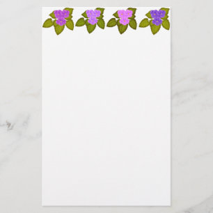 Old Fashioned African Violets Stationery