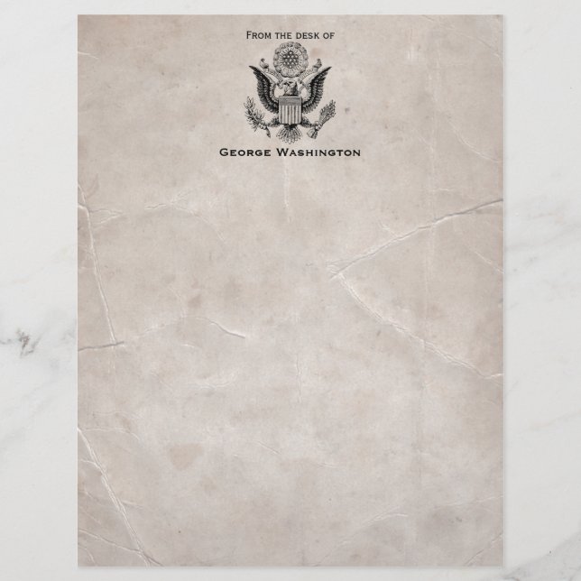 Old Fashioned American Coat of Arms Letterhead (Front)
