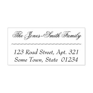 Old Fashioned and Classic Name and Address Self-inking Stamp