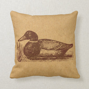 Old Fashioned Antique Duck Art Cushion