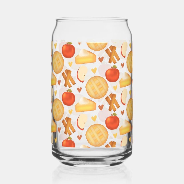 Old Fashioned Apple Pie And Ingredients Can Glass (Front)