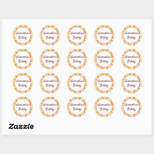 Old Fashioned Apple Pie And Ingredients Classic Round Sticker