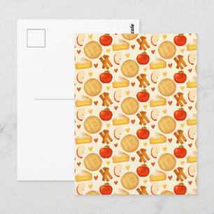 Old Fashioned Apple Pie And Ingredients Postcard