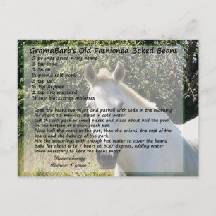 Old Fashioned Baked Beans Recipe Postcard