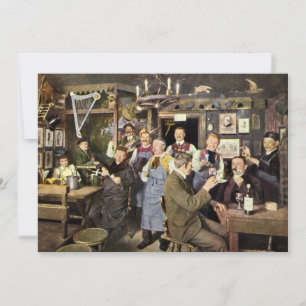 Old Fashioned Bar with People Celebrating, a Party