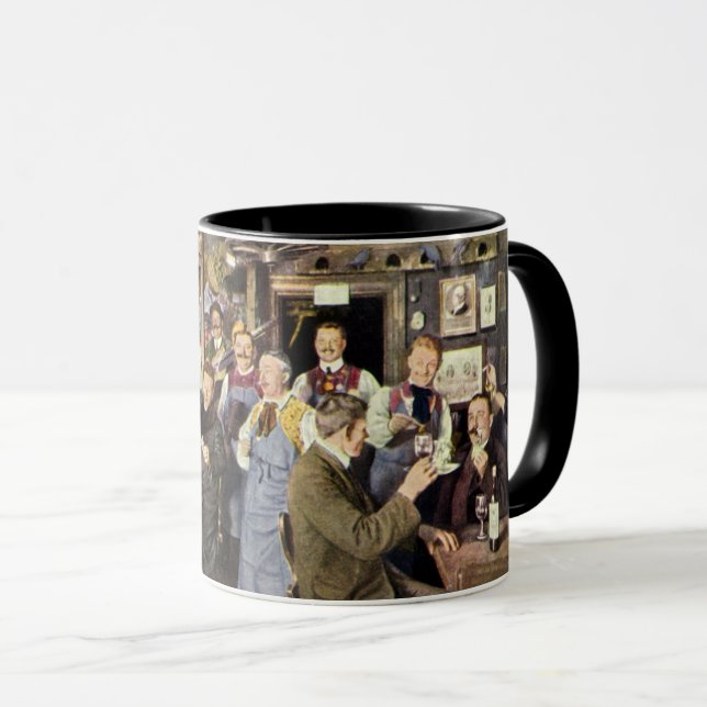 Old Fashioned Bar with People Celebrating, a Party Mug (Front Right)