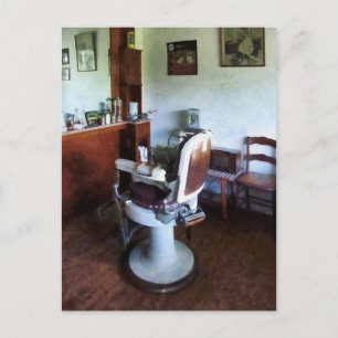 Old-Fashioned Barber Chair Postcard