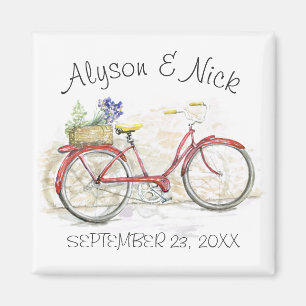 Old Fashioned Bike with Basket Magnet