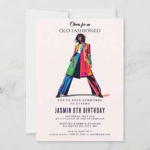 Old Fashioned" Birthday Invitation
