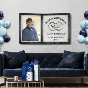 Old Fashioned Birthday Photo Banner