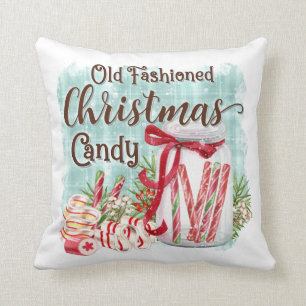 Old Fashioned Candy Christmas Home Decor Cushion