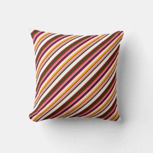 Old Fashioned Candy Stripes (large scale) Cushion