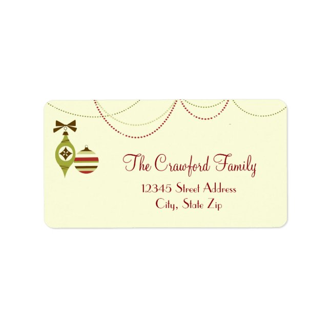 Old Fashioned Christmas - Address Labels (Front)