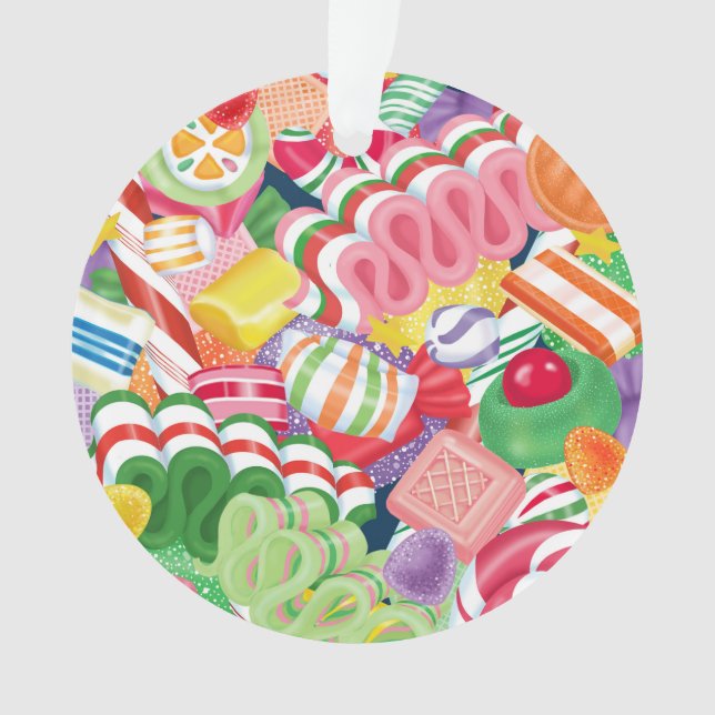 Old Fashioned Christmas Candy Ornament (Front)