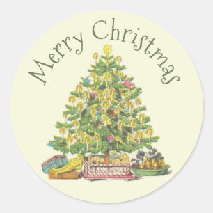 Old Fashioned Christmas Classic Round Sticker