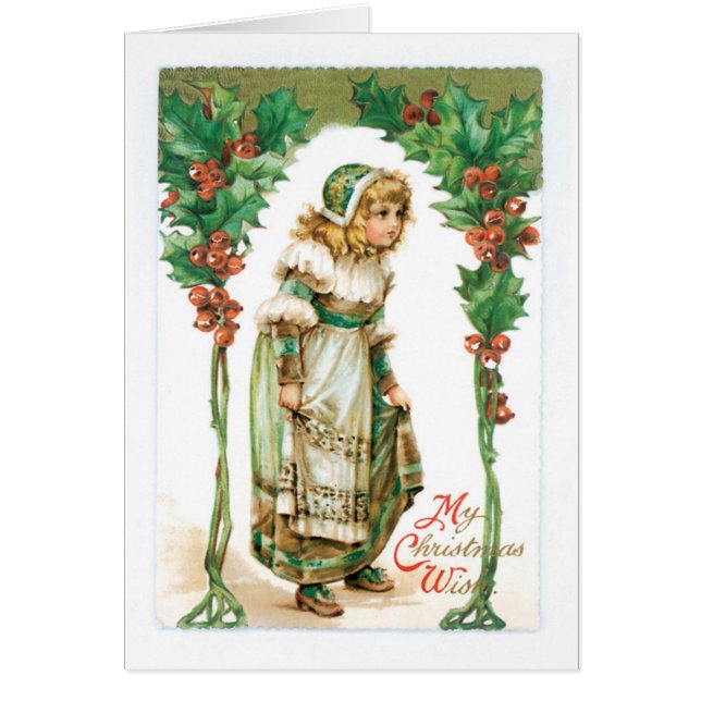 Old-fashioned Christmas, Girl, Holly (Front)