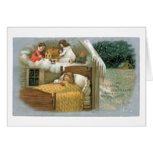 Old-fashioned Christmas, Girl is dreaming