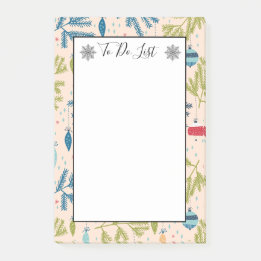 Old Fashioned Christmas Ornaments To Do List Post-it Notes