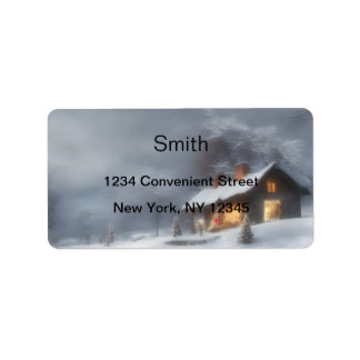 Old Fashioned Christmas Return Address Label