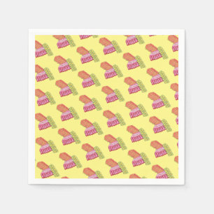 Old-Fashioned Christmas Ribbon Candy Holiday Sweet Napkin