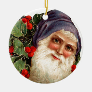 Old-fashioned Christmas, Santa Ceramic Tree Decoration
