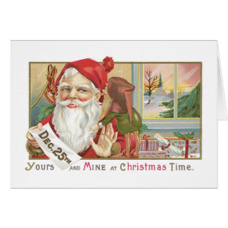 Old-fashioned Christmas, Santa with Tonttu