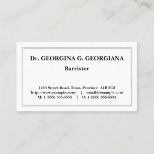 Old Fashioned, Classic Business Card