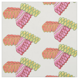 Old Fashioned Classic Hard Ribbon Candy Christmas Fabric