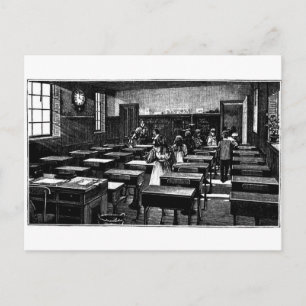 Old Fashioned Classroom Postcard
