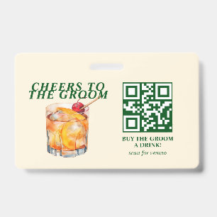 Old Fashioned Cocktail Bachelor Weekend ID Badge