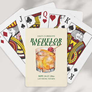 Old Fashioned Cocktail Bachelor Weekend Playing Cards