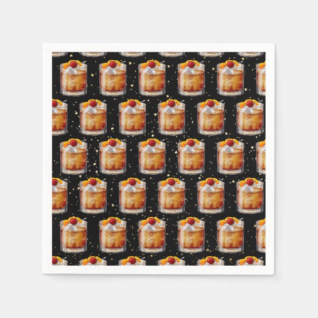 Old Fashioned Cocktail Napkin (Front)