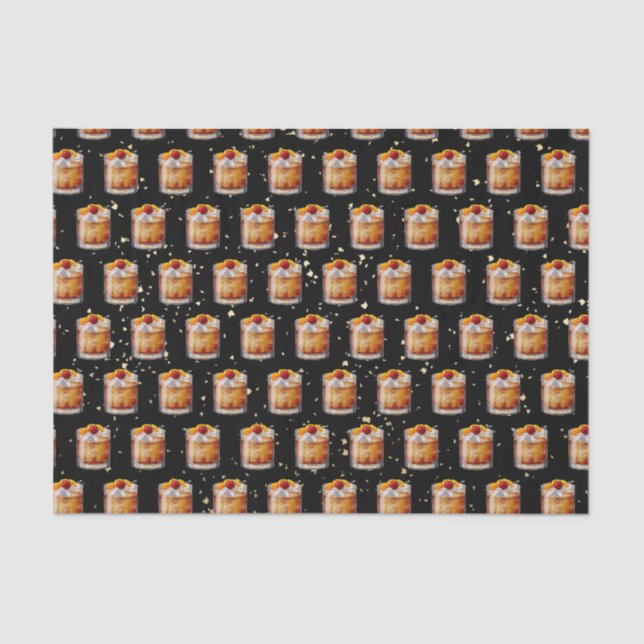 Old Fashioned Cocktail Tissue Paper (Front)