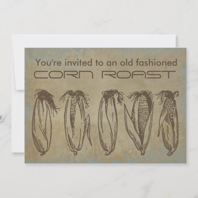 Old Fashioned Corn Roast Invitation (Front)