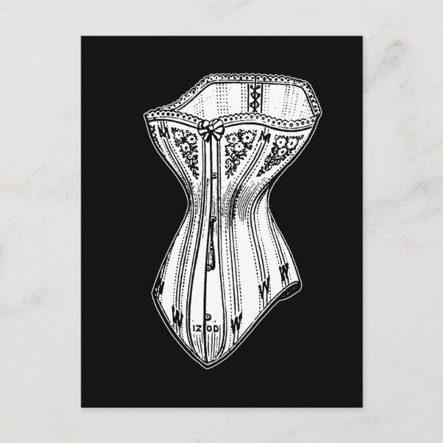 Old Fashioned Corset Postcard (Front)